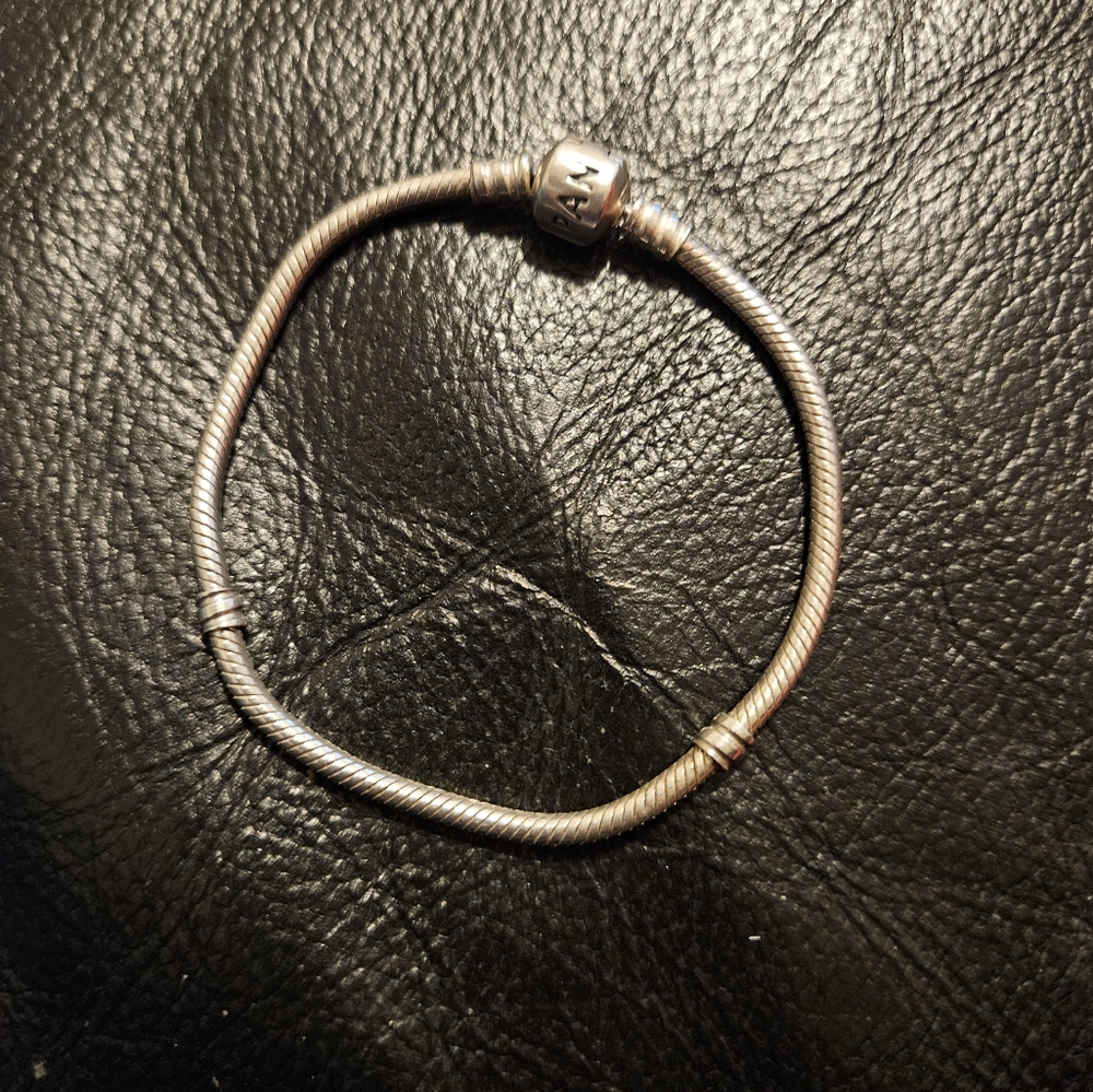 Pandora Barrel Clasp Snake Chain Bracelet 7.5 Inches